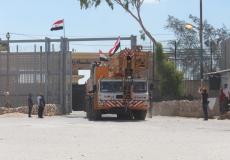 من المعدات المصرية التي دخلت غزة اليوم