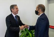وزير الخارجية الامريكي (يسار) مع نظيره القطري(يمين)/ إيطاليا