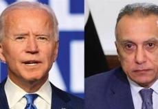 الرئيس الأمريكي جو بايدن ورئيس الوزراء العراقي مصطفى الكاظمي