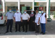 وفد وزارة الصحة بغزة يتفقد اللجان الصحية بمدارس الثانوية العامة