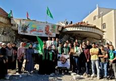 طلبة جامعة بيرزيت قبل زيارتهم لعائلة  منتصر شلبي