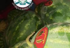 ضبط 25 طن بطيخ مهربة من إسرائيل في محافظة نابلس        