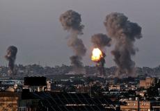 قصف اسرائيلي على  قطاع غزة خلال شهر مايو 2021