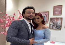 منة عرفة مع خطيبها محمود المهدي