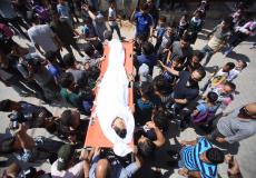 تشييع جثمان الطفل عمر أبو النيل شرق غزة