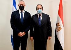 بيني غانتس والوزير عباس كامل في تل ابيب