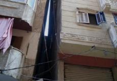 بناية على وشك الانهيار بمصر