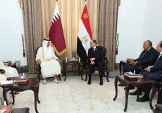 الرئيس المصري يلتقي أمير قطر في بغداد