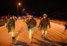 جنود الجيش قرب مفرق يستهار جنوب نابلس