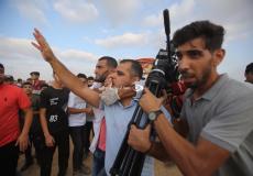 إصابة المصور الصحفي عاصم شحادة شرق غزة