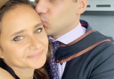 نلي كريم مع ابنها الاول يوسف صبري