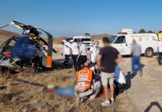 إصابة إسرائيليين بجروح إثر تحطم مروحية