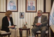 لقاء مازن غنيم بمدير مكتب الوكالة الأمريكية للتنمية الدولية