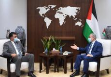 لقاء رئيس الوزراء الفلسطيني مع وزير الزراعة الأردني