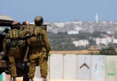 قوة من الجيش الاسرائيلي على حدود غزة