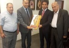 وكيل وزارة الاوقاف حسام أبو الرب خلال لقاء فهاد الرشيدي قنصل عام المملكة العربية السعودية في عمان