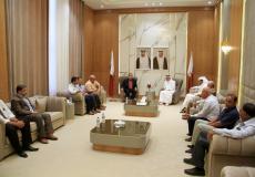 اجتماع اتحاد المقاولين الفلسطينيين مع السفير محمد العمادي