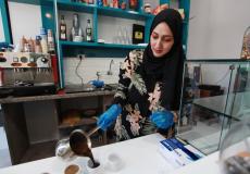 سيدة من غزة تقتتح مقهى