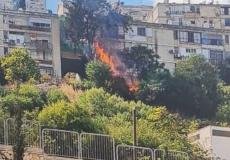 حريق في مدينة حيفا
