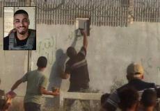 لحظة اطلاق النار على الجندي الاسرائيلي على حدود غزة