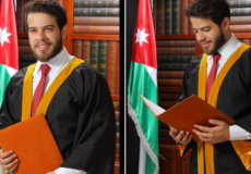 حصول أدهم نابلسي على شهادة البكالوريوس