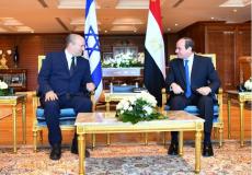 الرئيس المصري يلتقي رئيس وزراء اسرائيل في شرم الشيخ