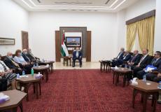 خلال استقبال الرئيس محمود عباس لوفد من منظمات المجتمع المدني وحقوق الانسان