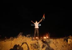 من فعاليات الإرباك الليلي على حدود غزة