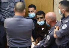 أحد أسرى سجن  جلبوع المُعاد اعتقالهم خلال جلسة المحكمة