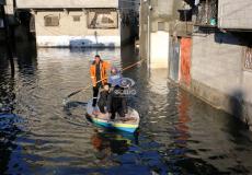 شهدت السنوات الماضية غرق بعض المناطق في غزة بسبب كثافة الأمطار - أرشيف