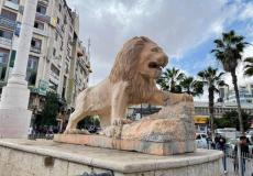 أسود ميدان المنارة في رام الله