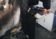 من مكان الحريق في بلدة حورة