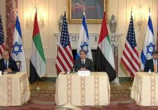 مؤتمر صحفي لوزراء خارجية أمريكا وإسرائيل والإمارات