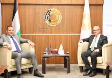 لقاء محافظ سلطة النقد مع رئيس هيئة تسوية الأراضي والمياه