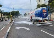 حريق في شاحنة نقل وقود بحيفا