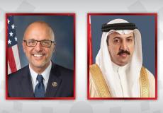 عبدالله بن أحمد آل خليفة مع تيد دويتش رئيس لجنة الأخلاقيات بمجلس النواب الأمريكي