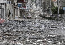 شوارع غزة تضررت خلال العدوان الإسرائيلي