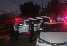 موقع الجريمة في أم الفحم فجر اليوم (الشرطة)