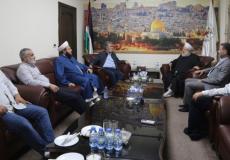 النخالة مع وفد من الاتحاد العالمي لعلماء المقاومة