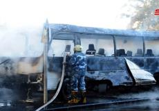 انفجار حافلة للجيش السوري في دمشق