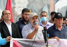 القيادي محمد شلح في تظاهرة مساندة للأسرى