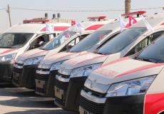 أسطول سيارات إسعاف يصل غزة عبر قافلة "أميال من الابتسامات"