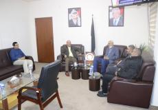 أبو هولي خلال استقباله اليوم وفد الجبهة العربية الفلسطينية