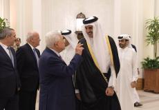 أمير قطر رفقة الرئيس الفلسطيني محمود عباس - أرشيف