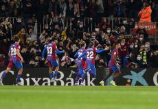 أول انتصار لتشافي مع برشلونة ضد اسبانيول