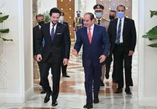 عبد الفتاح السيسي مع ولي عهد الأردن