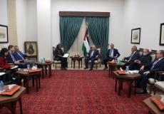 لقاء الرئيس محمود عباس مع سفيرة أمريكا في الأمم المتحدة لندا غرينفيلد برام الله