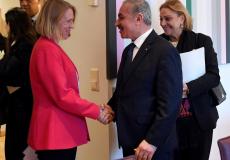 رئيس الوزراء الفلسطيني الفلسطيني مع وزيرة خارجية النرويج أنيكين هويتفيلدت