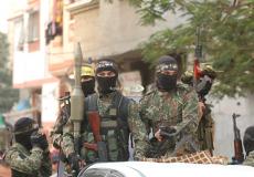 فصائل المقاومة تنظم عرضا عسكريا عند منزل الشهيد "أحمد الجعبري" في مدينة غزة