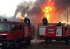 حريق مصنع بنهاريا